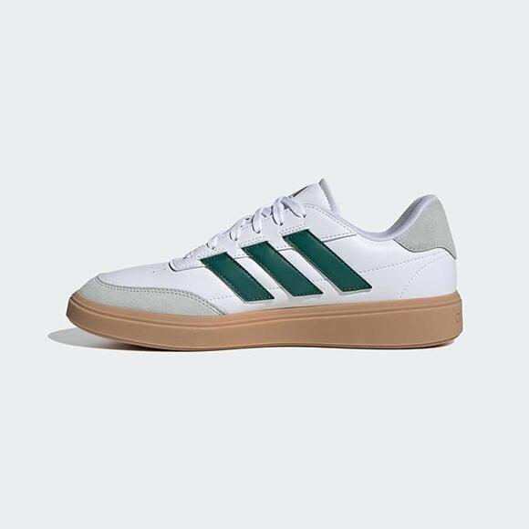 Adidas Men's Size 13 COURTBLOCK, White/Collegiate Green/Wonder Silver, IF6505 - Picture 3 of 6